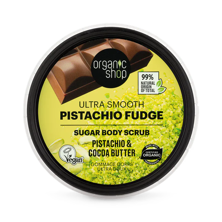 Organic Shop Ultra Smooth Pistachio Fudge (Dubai Chocolate) Body Scrub Pistachio & Cocoa 250ml detail 3