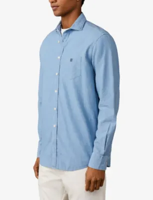 HACKETT Heritage Classic-Fit Chambray Cotton Shirt detail 3