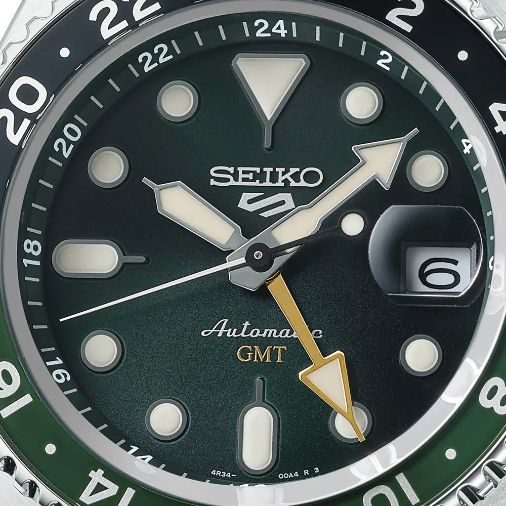 Seiko 5 Sports 5 Sports SKX GMT Bi- Colour 42.5mm Mens Bracelet Watch Green detail 2