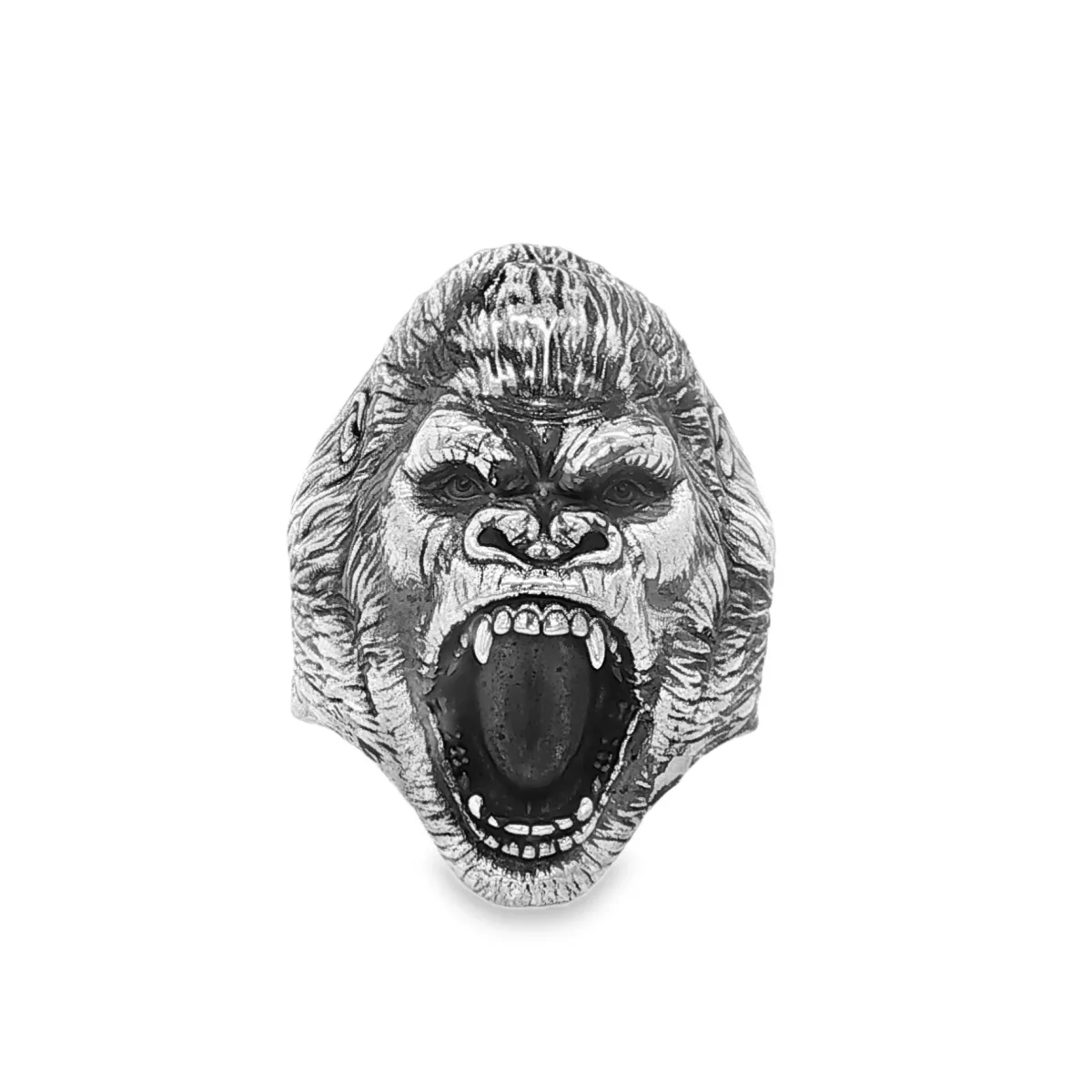 MARYAM - For Him SILVER Silver Roaring Ape Ring 71128 in 10.5 / Antique – Ring