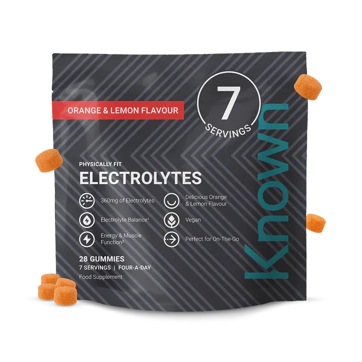 Known Nutrition Electrolytes Orange & Lemon Flavour 28 Gummies (Pouch)