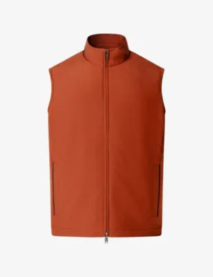 HACKETT Windsor Padded Woven Gilet in SPICE ORANGE – Mens | Coats & jackets | Gilets