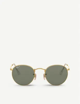 RAY-BAN RB3447 metal crystal round-frame sunglasses