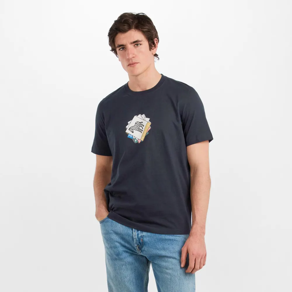 PS Paul Smith Men's CardsZeb Graphic T-Shirt detail 3