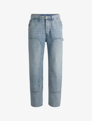 HUGO Relaxed-fit mid-rise carpenter denim jeans - 34/32