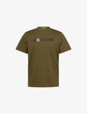 MONCLER Brand-Badge Logo-Print Cotton T-Shirt