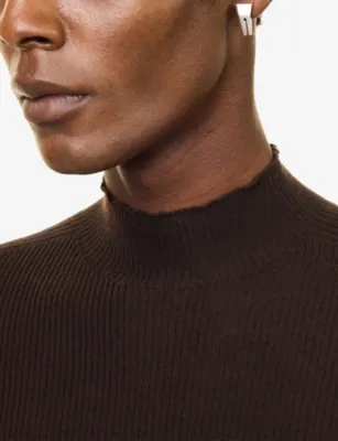 RICK OWENS Mini Open Trunk Brass Single Earring detail 2