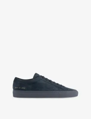 COMMON PROJECTS Achilles Premium Suede Trainers - 9 in NAVY SUEDE – Mens | Trainers | Lace up trainers