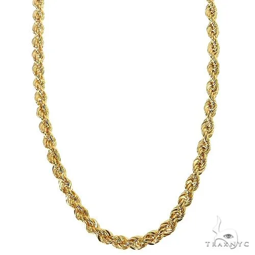 JALGAS - SKYLINE JEWELRY 10K Yellow Gold Hollow Rope Chain 3mm 66622 in 20 Inches – Chain