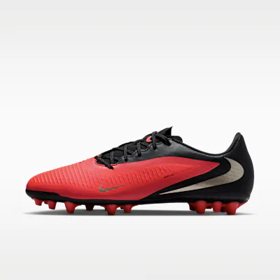 Nike Phantom 6 Low Academy Artificial-Grass Football Boot - Bright Crimson/Black/Blur