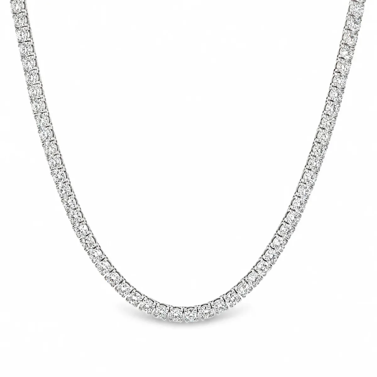 AHMED - MOON JEWELRY 15 Pt Diamond Tennis Chain 71711 in Rose Gold / 18 Inches – Chain