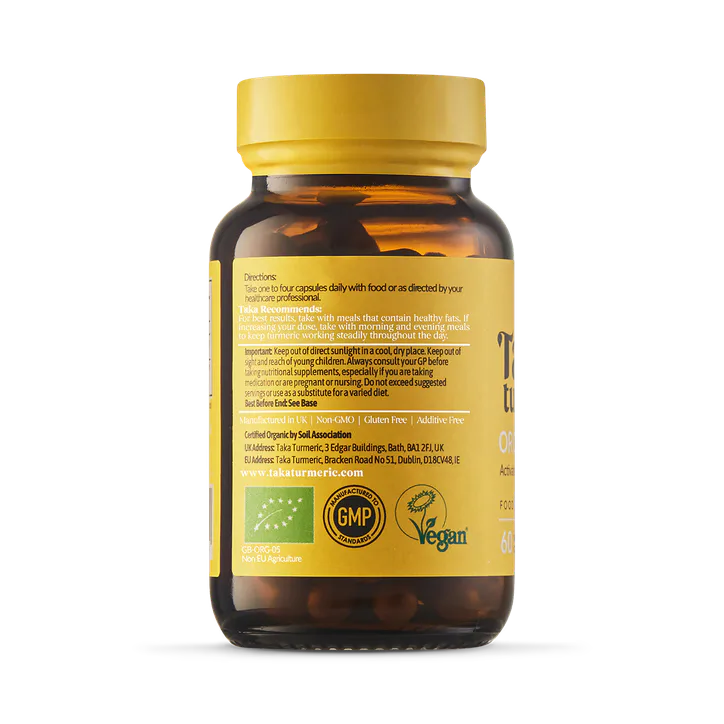 Taka Turmeric Organic Turmeric & Black Pepper Extract - 60 Capsules, additional product view 3