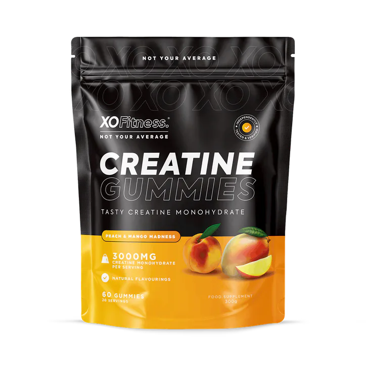 XO Fitness Creatine Gummies - 60 Count - Peach & Mango