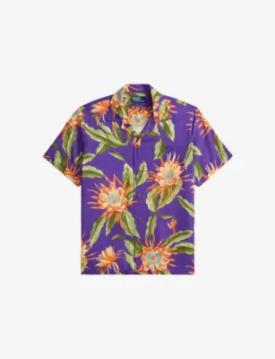 POLO RALPH LAUREN Printed Short-Sleeve Woven Shirt in 7155 Purple Floral – Mens | Shirts | Casual Shirts | Short-sleeved