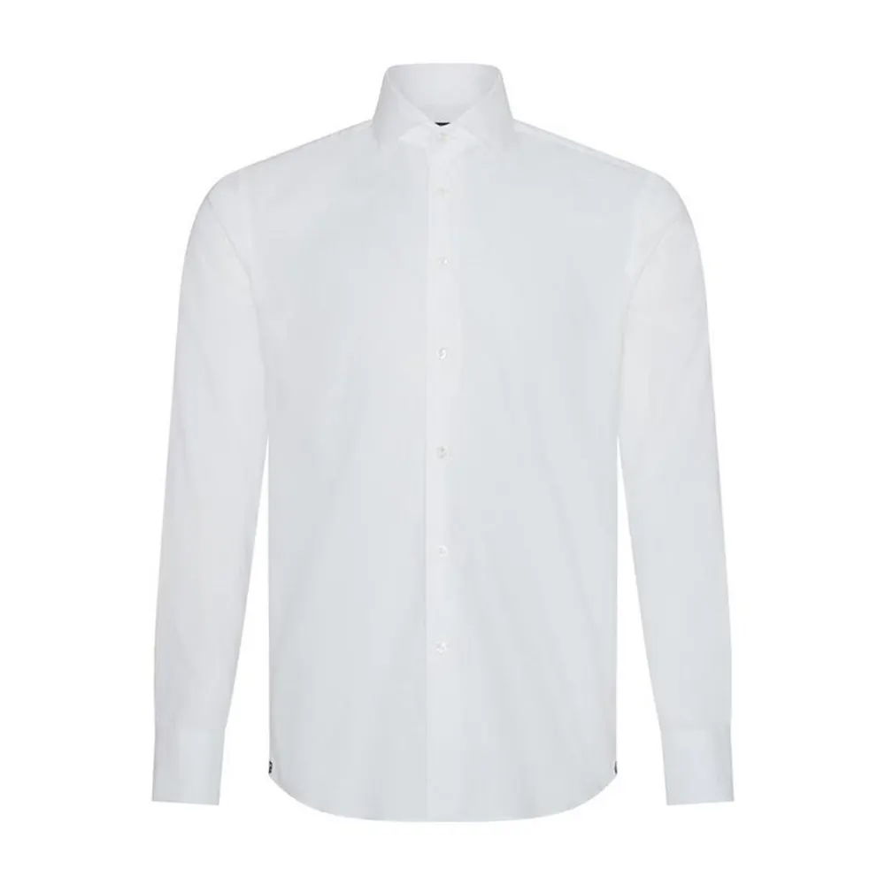 Gieves and Hawkes Men's Long Sleeve Plain Shirt in White – Clothing