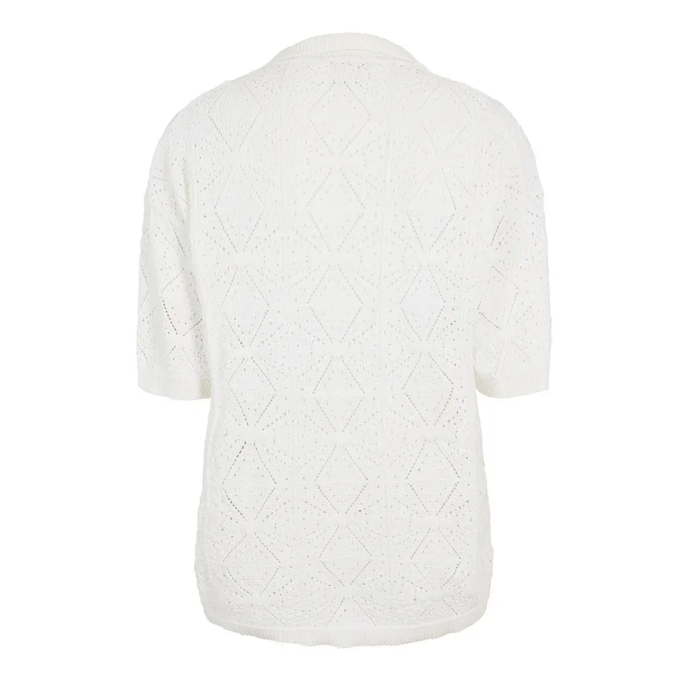 Hugo Men's Sammp Cardigan in Open White, additional product view 2