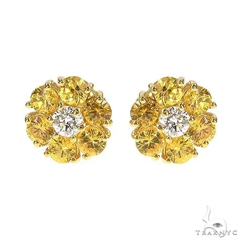 PIA - For Him GEMSTONES Golden Sunflower Bloom Earrings Small 66855 in Rose – Earrings
