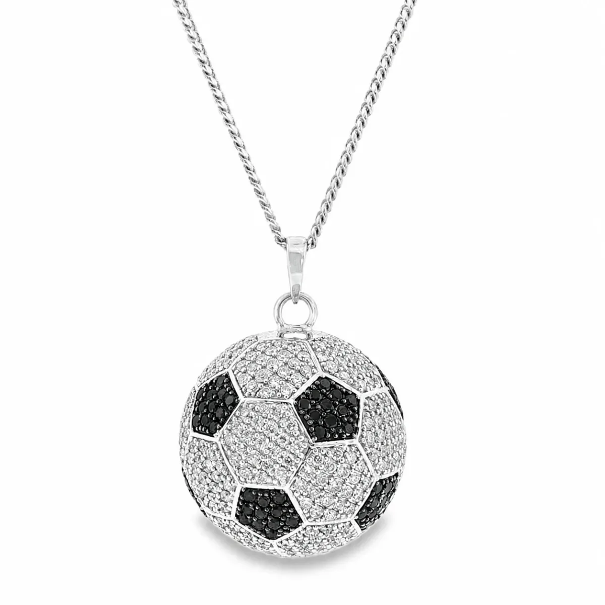 DANNY - For Him CUSTOM Legacy Football Pendant Set 71467 in White Gold / 18 Inches – Pendant Set