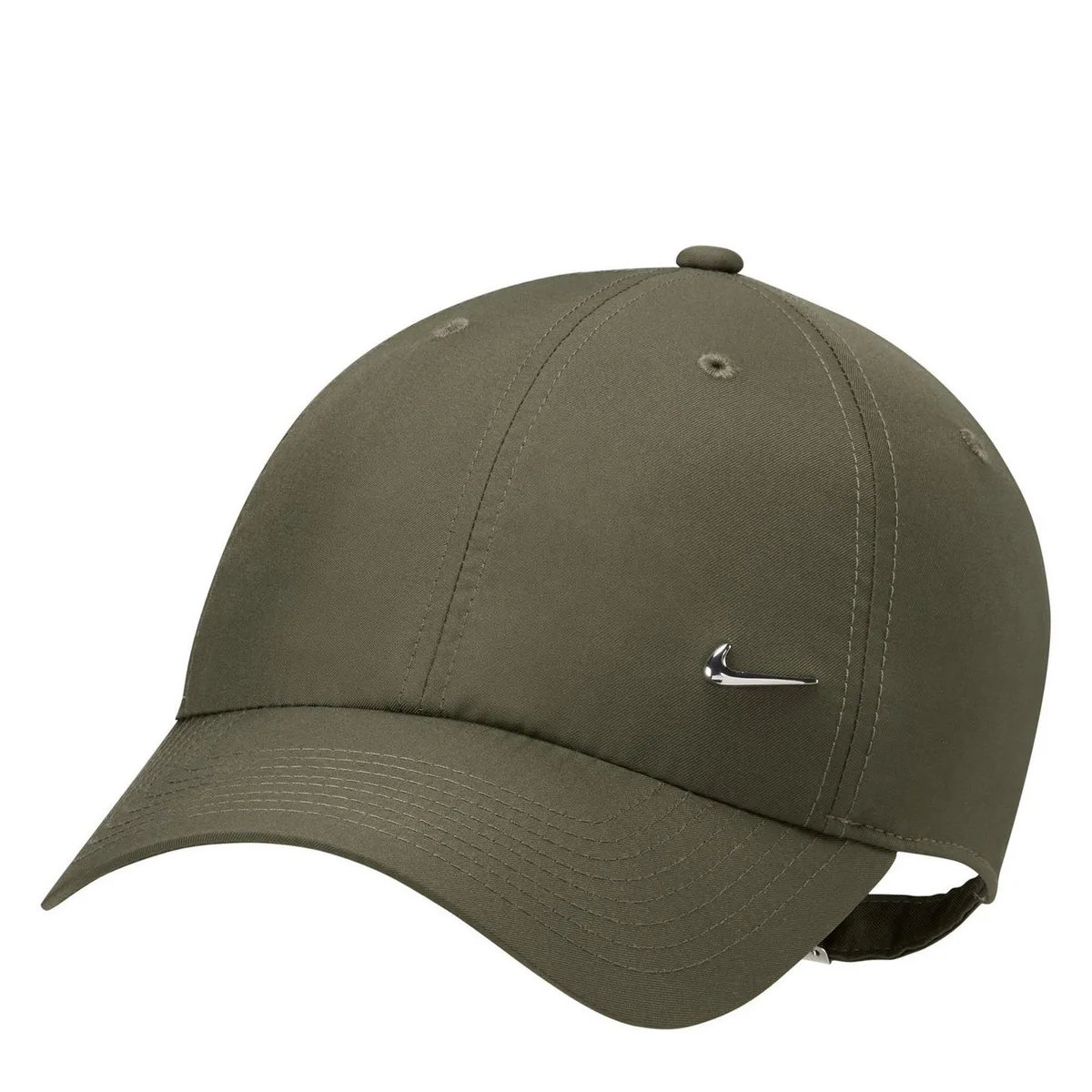 For Him Nike Metal Swoosh Cap in Olive/Silver – Accessories