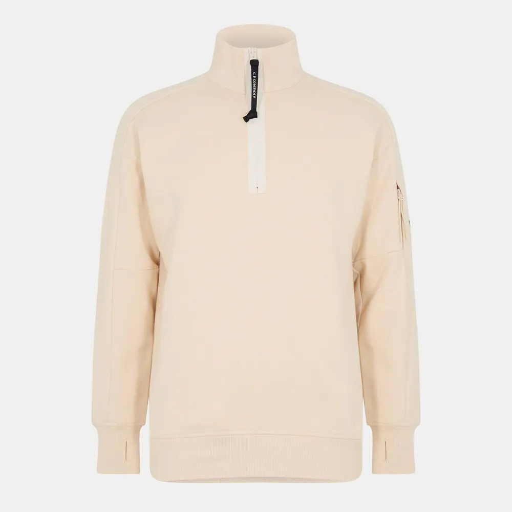 CP Company Men's Lens Quarter-Zip Fleece Top