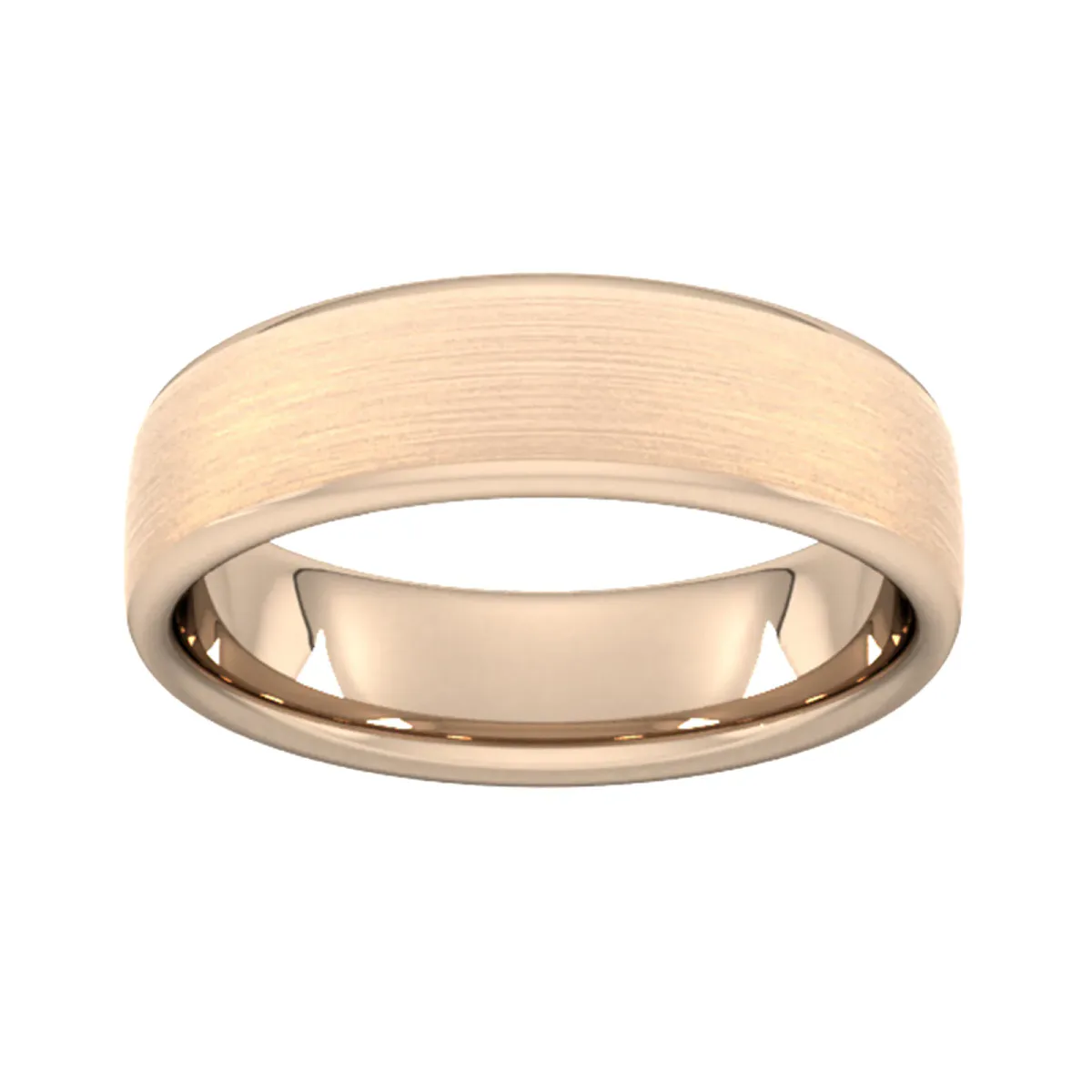For Him 6mm Slight Court Standard Matt Finished Wedding Ring In 18 Carat Yellow Gold