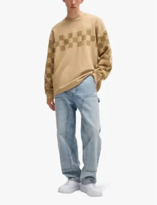 HUGO Relaxed-fit mid-rise carpenter denim jeans - 36/32 detail 2