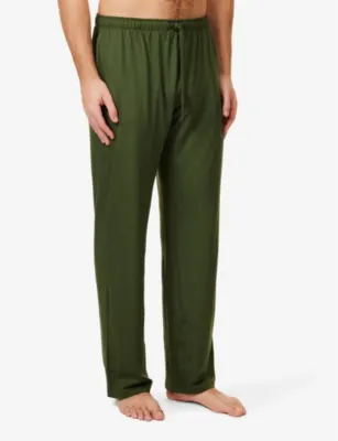 DEREK ROSE Basel 15 relaxed-fit straight-leg stretch-jersey pyjama bottoms detail 3