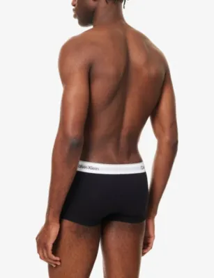 CALVIN KLEIN Icon Low-Rise Pack-Of-Three Stretch-Cotton Trunks detail 3