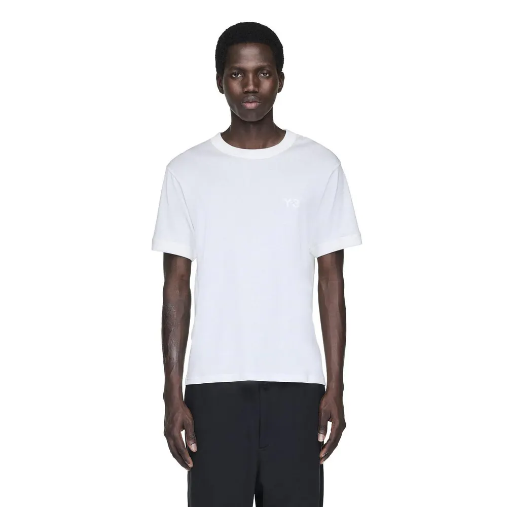 Y3 Slim Short Sleeve T-Shirt in White, additional product view 3