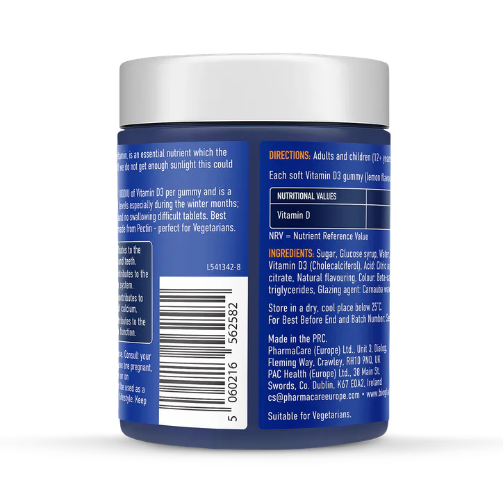 Bioglan Vitamin D3 1000iu 60 Vitagummies detail 3