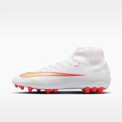 Nike Mercurial Superfly 11 Academy Artificial-Grass High-Top Football Boots - White/Bright Crimson/Blur