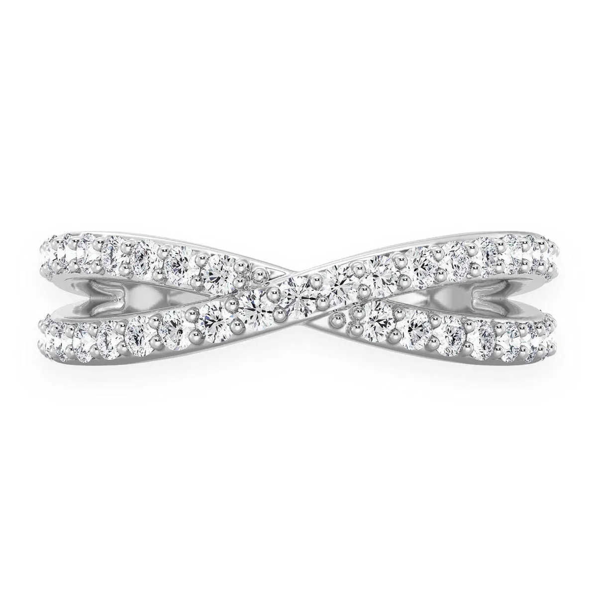 For Him Infinity Crossover Diamond Band Ring in Rose Gold / Natural Diamond – Ring