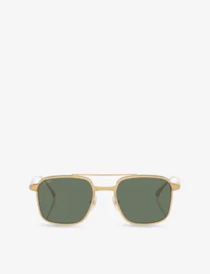 CARTIER CT0610S Pilot-Frame Metal Sunglasses