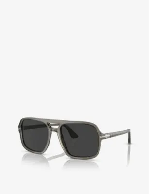 PERSOL PO3328S pilot-frame acetate sunglasses detail 2