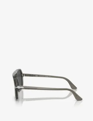 PERSOL PO3328S pilot-frame acetate sunglasses detail 3