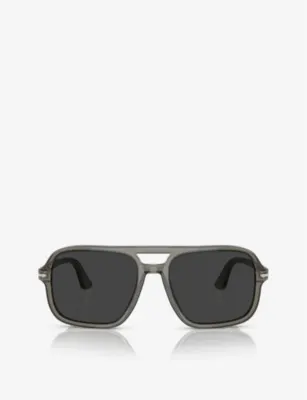 PERSOL PO3328S pilot-frame acetate sunglasses