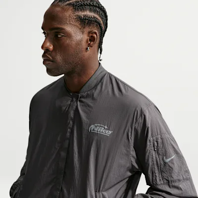 Nike Men's Repel UV Protection Running Bomber Jacket - Medium Ash in Medium Ash – Nike men's and unisex