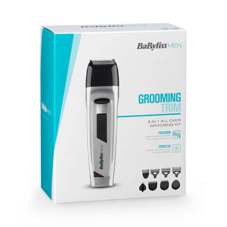 BABYLISS 8 in 1 All Over Grooming Kit - Silver