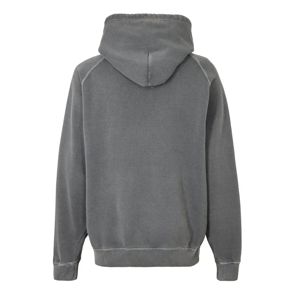 Neighborhood Men's Pigment Dye Over the Head Hoodie in Black, additional product view 2
