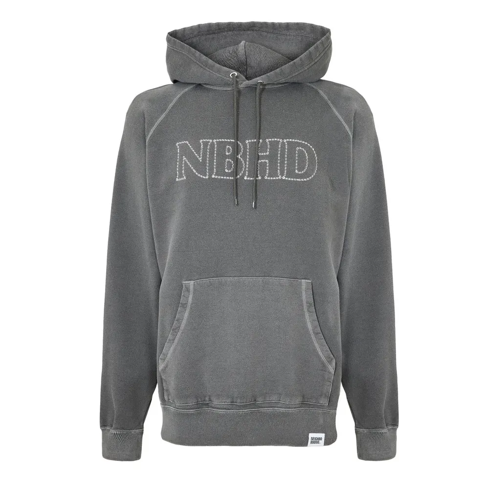 Neighborhood Men's Pigment Dye Over the Head Hoodie in Black – Clothing