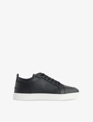 CHRISTIAN LOUBOUTIN Rantulow Leather Leather Low-Top Trainers - EUR 42.5 / 8.5 UK MEN in BLACK – Mens | Trainers | Lace up trainers