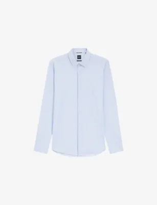 BOSS Striped Slim-Fit Stretch-Woven Shirt