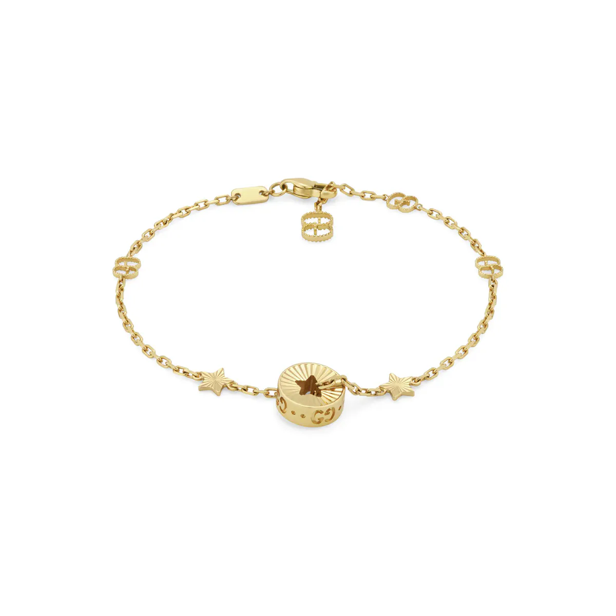 Gucci 18ct Yellow Gold Icon Cut-out Star Bracelet