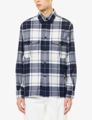 DUNHILL Tartan Cashmere Overshirt detail 3
