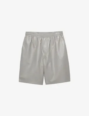 PRADA Leather Bermuda Shorts