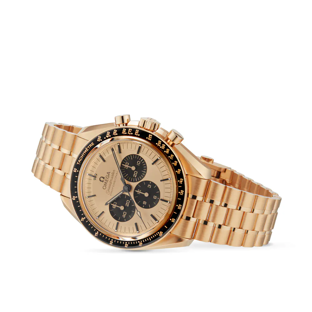 Omega Speedmaster Moonwatch Professional Co-Axial Master Chronometer Chronograph 42mm Mens Watch Gold detail 3