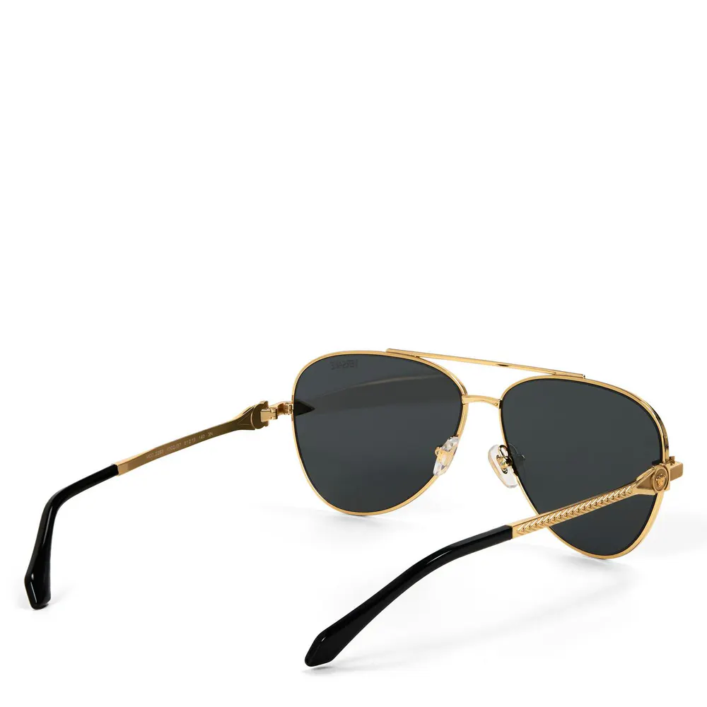 Versace Men's 0VE2283 Aviator Sunglasses detail 2