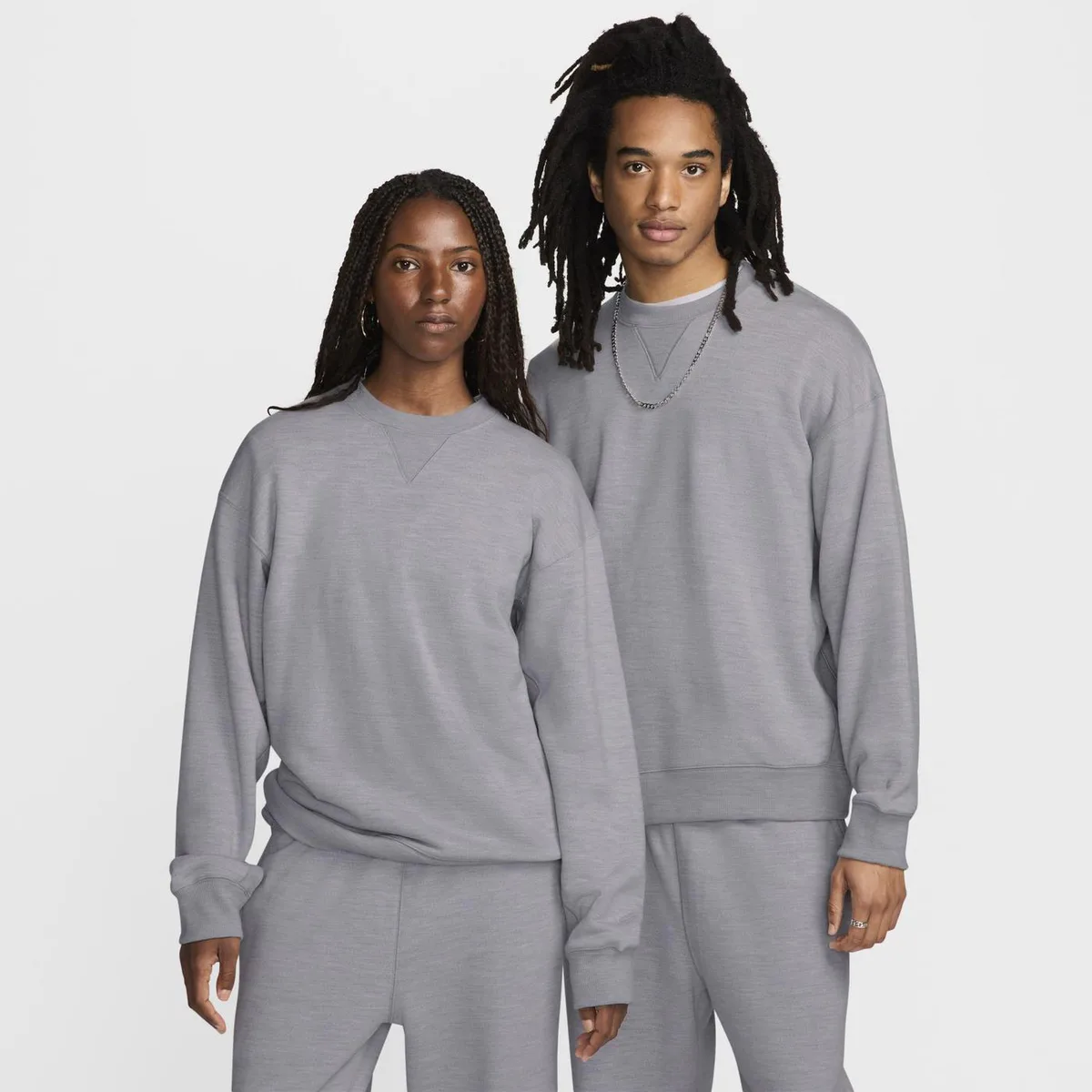 For Him Nike Wool Classics Crew Sweater in Matte Silver – Clothing