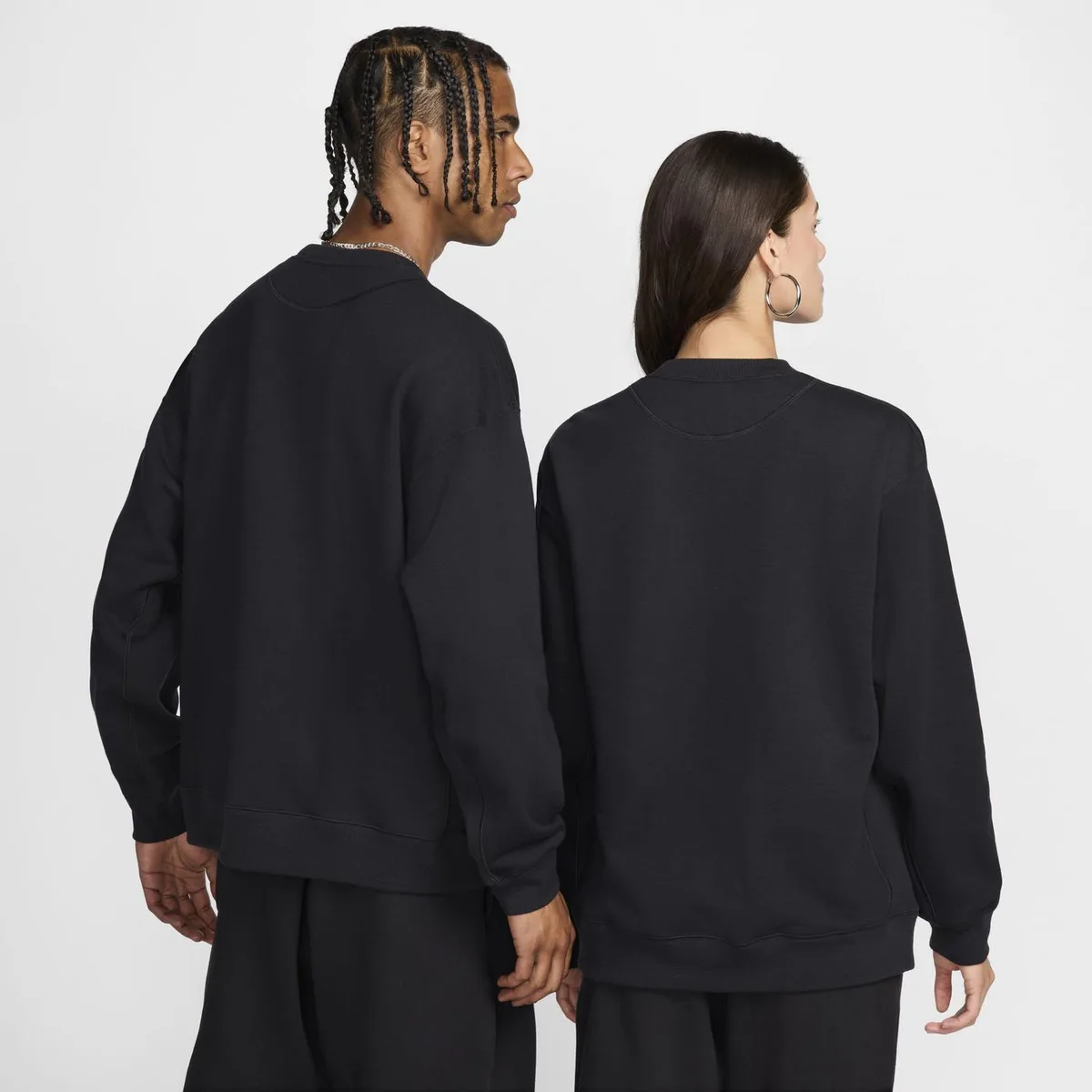 For Him Nike Wool Classics Crew Sweater in Black, additional product view 2