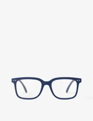 IZIPIZI #L square-framed blue tortoise reading glasses - NAVY - +1.5 in NAVY – Mens | Glasses